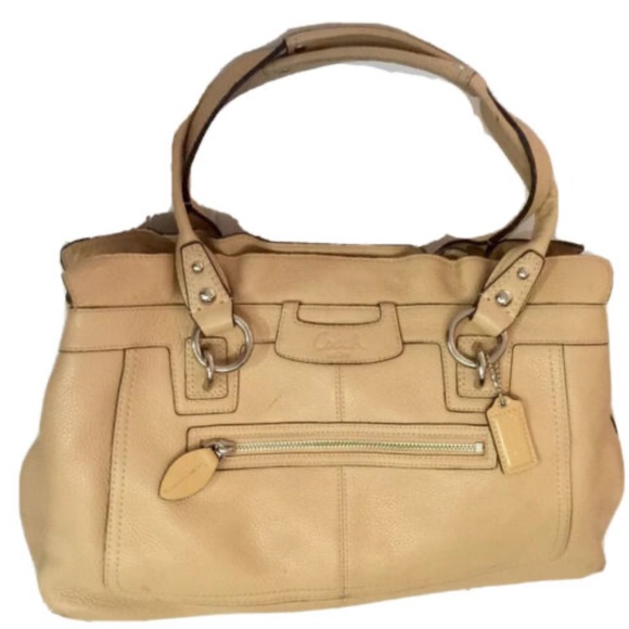 COACH PENELOPE RUFFLE TAN PEBBLED LEATHER SYLE # F14682 - Picture 2 of 10